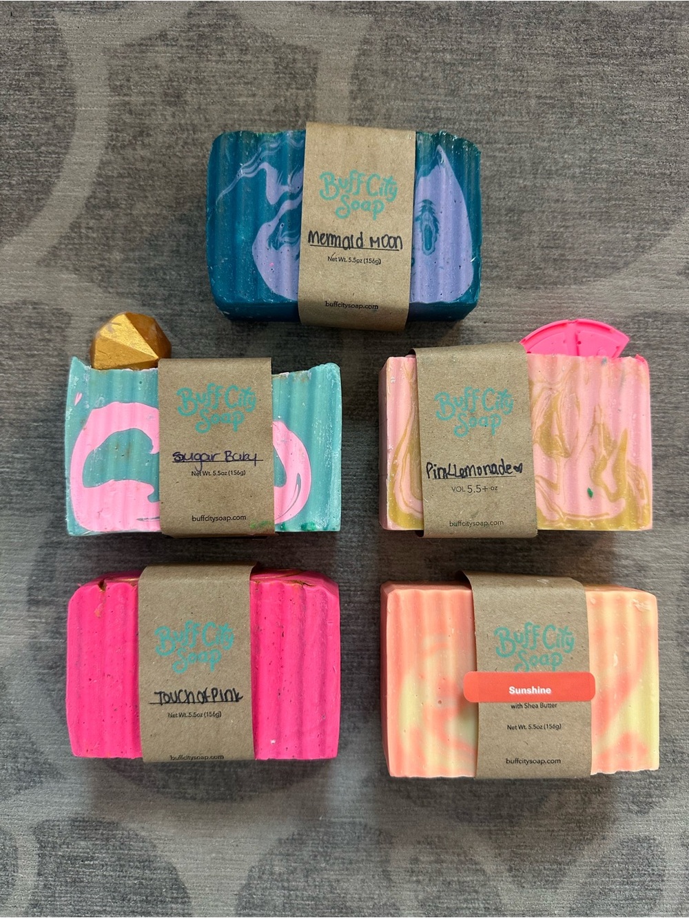 Buff City (5) bars of soap